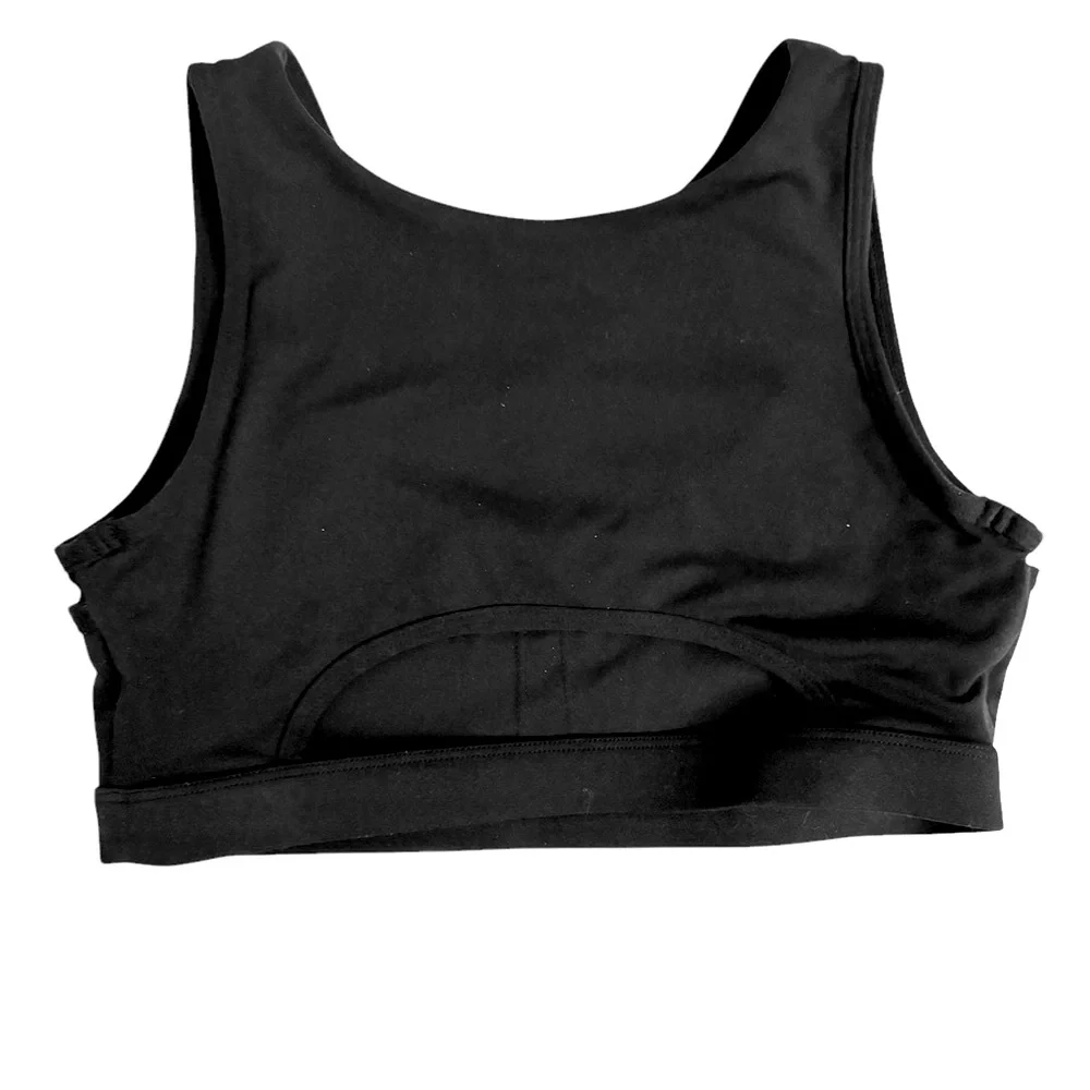 Black‎ Strappy Sexy Athletic Bra - Picture 2 of 3